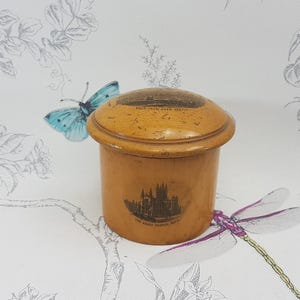 Antique Mauchline Ware Box: City of Bath Transferware Storage