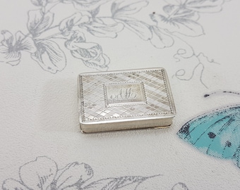 Vinagreta victoriana de plata esterlina: Edward Smith, 1842