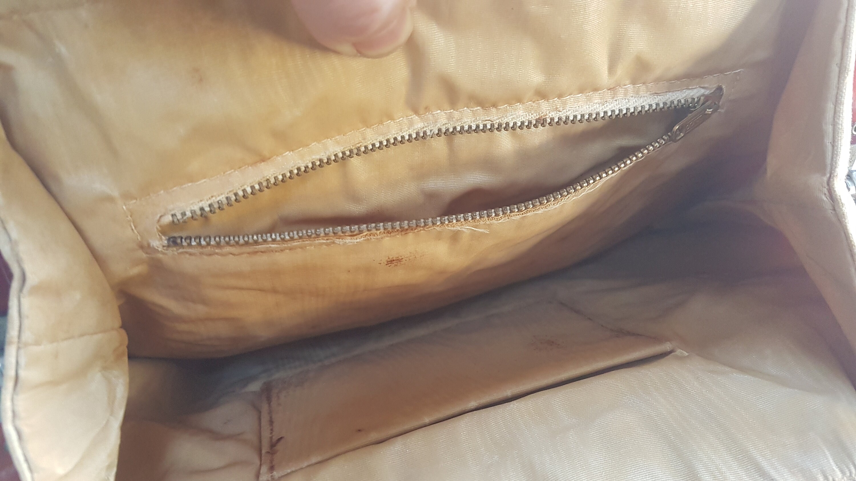 Sac à Main Vintage Crewel - Broderie Sur Lin, Anses Bois, Handels - Tote Bag USA