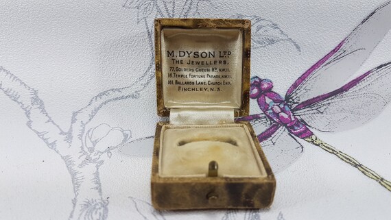 Vintage ring box, Art Deco ring box, antique ring