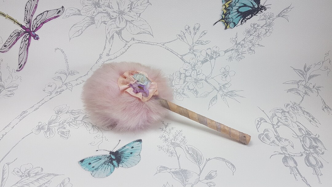 1920s Powder Puff Wand, Art Deco Powder Puff Wand, Vintage Vanity
