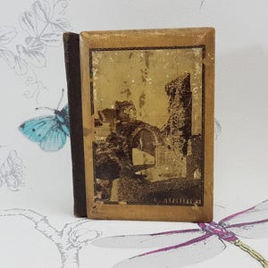 Antique Mauchline Ware Photo Album: Victorian Travel Photographs, Gilt Edged Pages