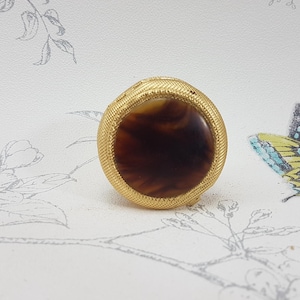 Specchio compatto vintage Revlon: finta tartaruga color oro