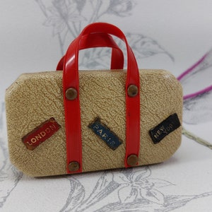 Set manicure vintage originale, set manicure valigia vintage, set manicure da toeletta valigia originale in miniatura