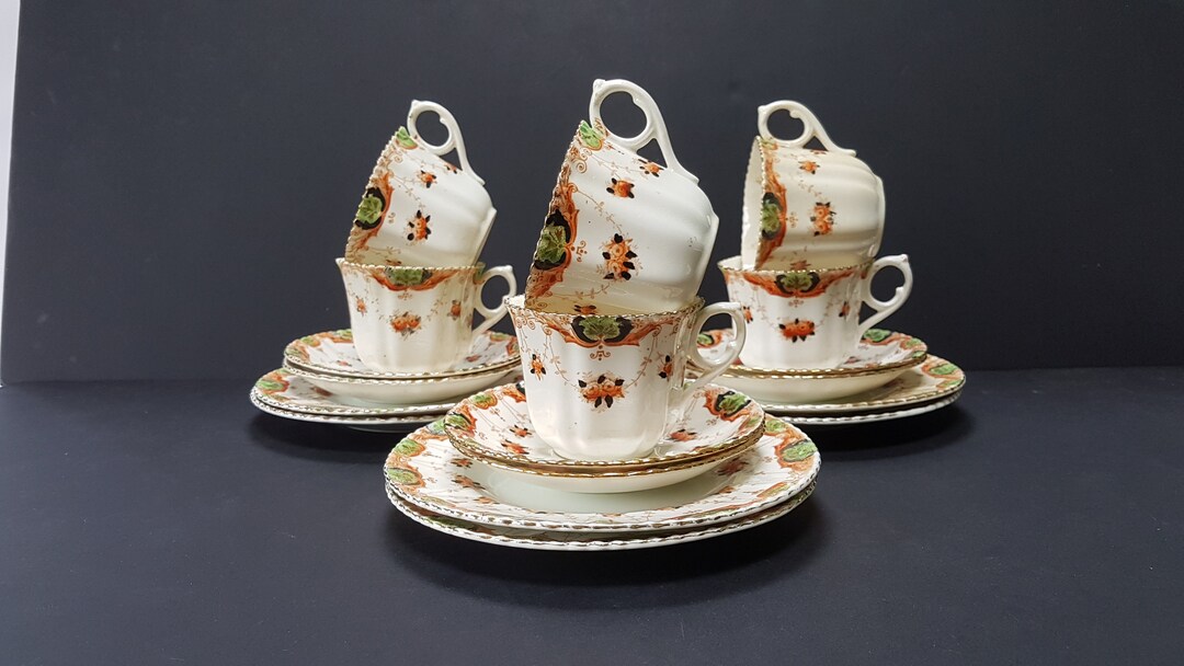 Antique Tea Set for 6, Best British China Tea Set for Adults, Antique