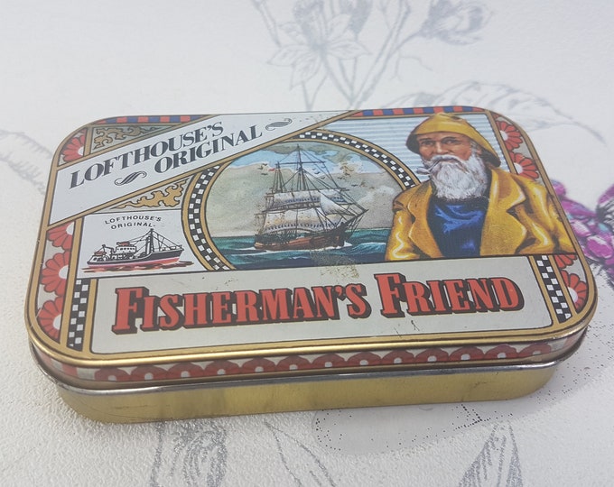 Vintage Fisherman's Friend Tin, Collectable Lofthouse's Original