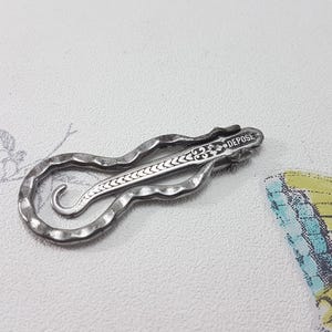 Antique French Folding Button Hook: Cut Steel Sewing Tool