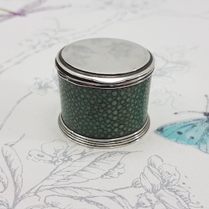 Antique silver and shagreen match holder striker, early 19th century match holder with match strike base
