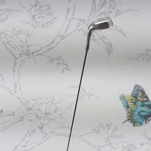Pin antiguo de sombrero de palo de golf de plata esterlina - Era de Artes y Oficios