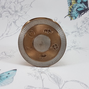 Vintage Agme Lucky Powder Compact: Swiss Collectible Mirror