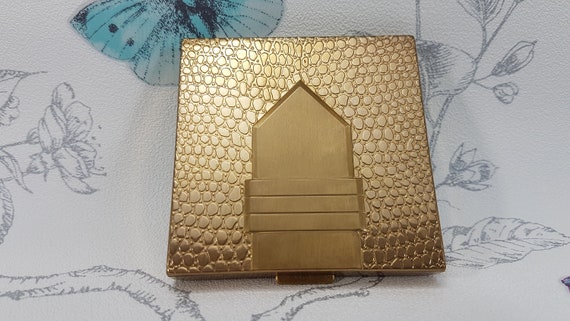 Vintage Dorothy Gray powder compact, gold tone co… - image 8