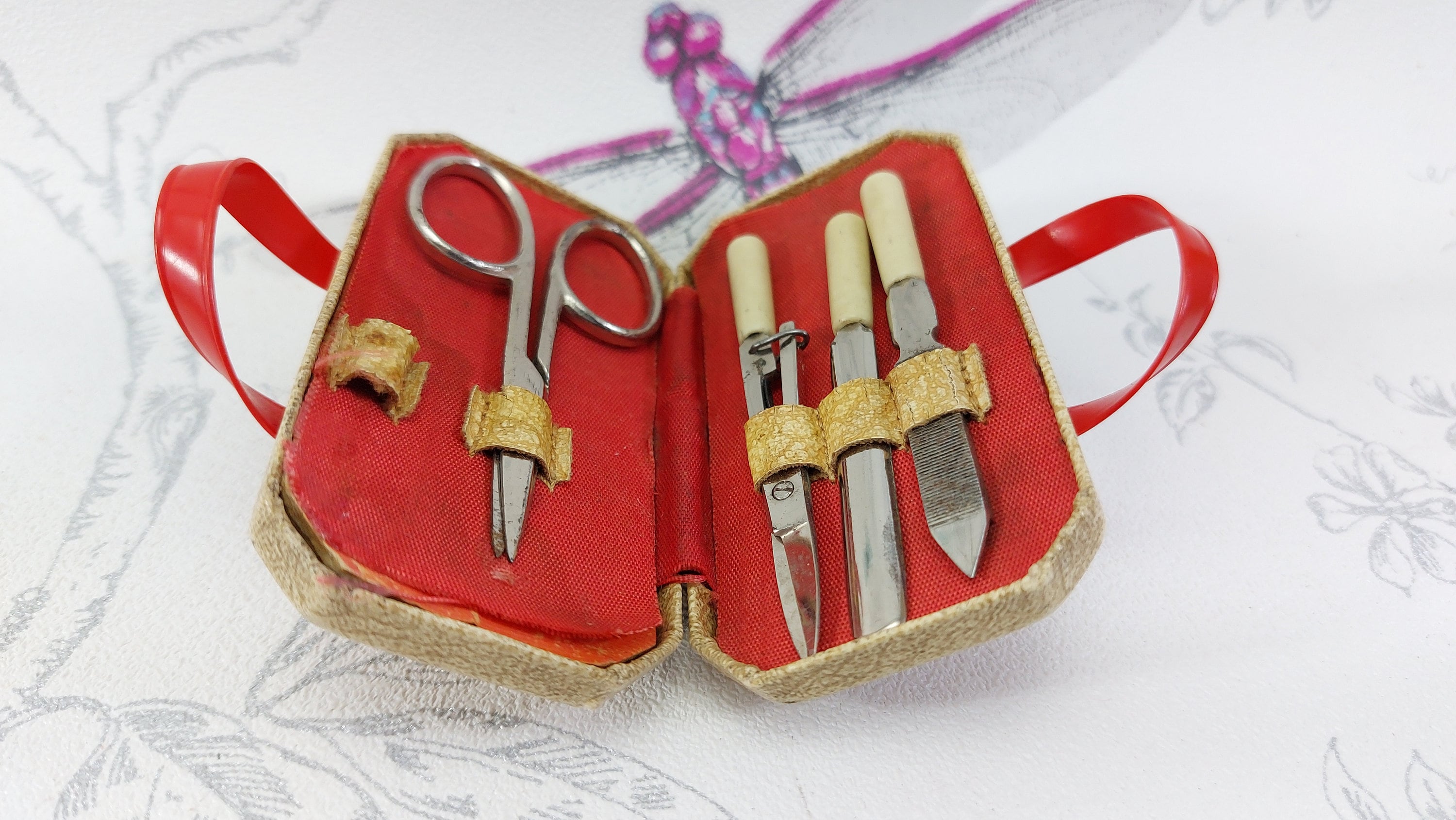Vintage Novelty Manicure Set Vintage Suitcase Manicure Set Etsy UK