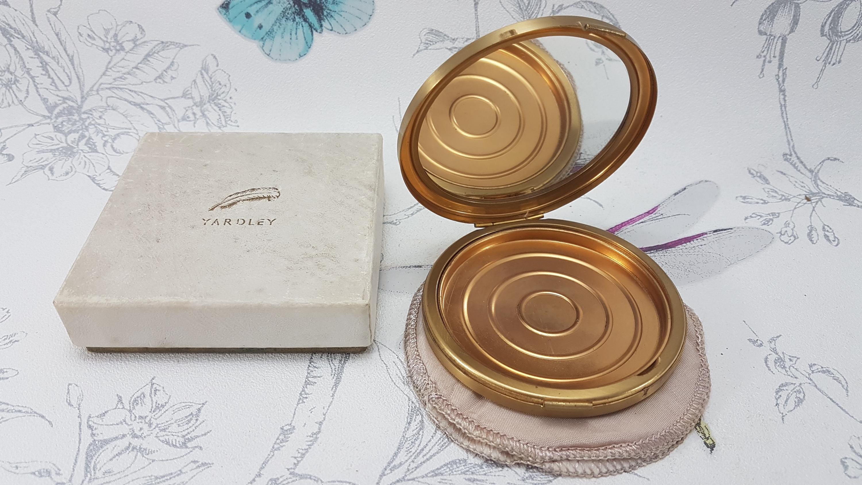 Vintage Yardley Bumble Bee Compact Mirror - Mid-century Powder