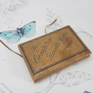 Vintage folding needle case, &#39;The Compton Needle Case&#39; for Watts & Co Liverpool, folding needle case, antique sewing tools and accessories
