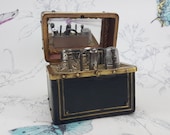 Antique sewing etui, Ladies Companion, antique sewing case with internal mirrored lid, collectable antique sewing tools and accessories