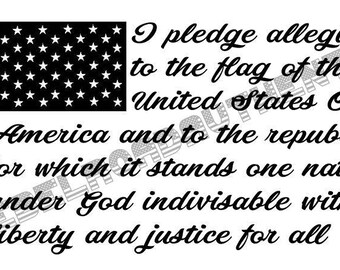 Download Pledge of Allegiance Flag SVG File | Etsy