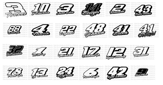 Nascar Driver Vinyl Decal | Etsy