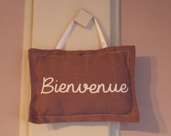 Customizable linen wall hanging