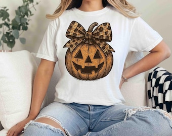 Nœud papillon à pois Jack O'Lantern PNG : design rustique d'Halloween à sublimation (téléchargement numérique)
