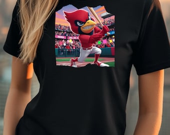 Cardinals Baseball PNG : art numérique de l'équipe sportive Red Bird (téléchargement numérique)