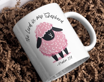 Christian Sheep PNG: Psalm 23, Kids Bible Verse (Digital Download)