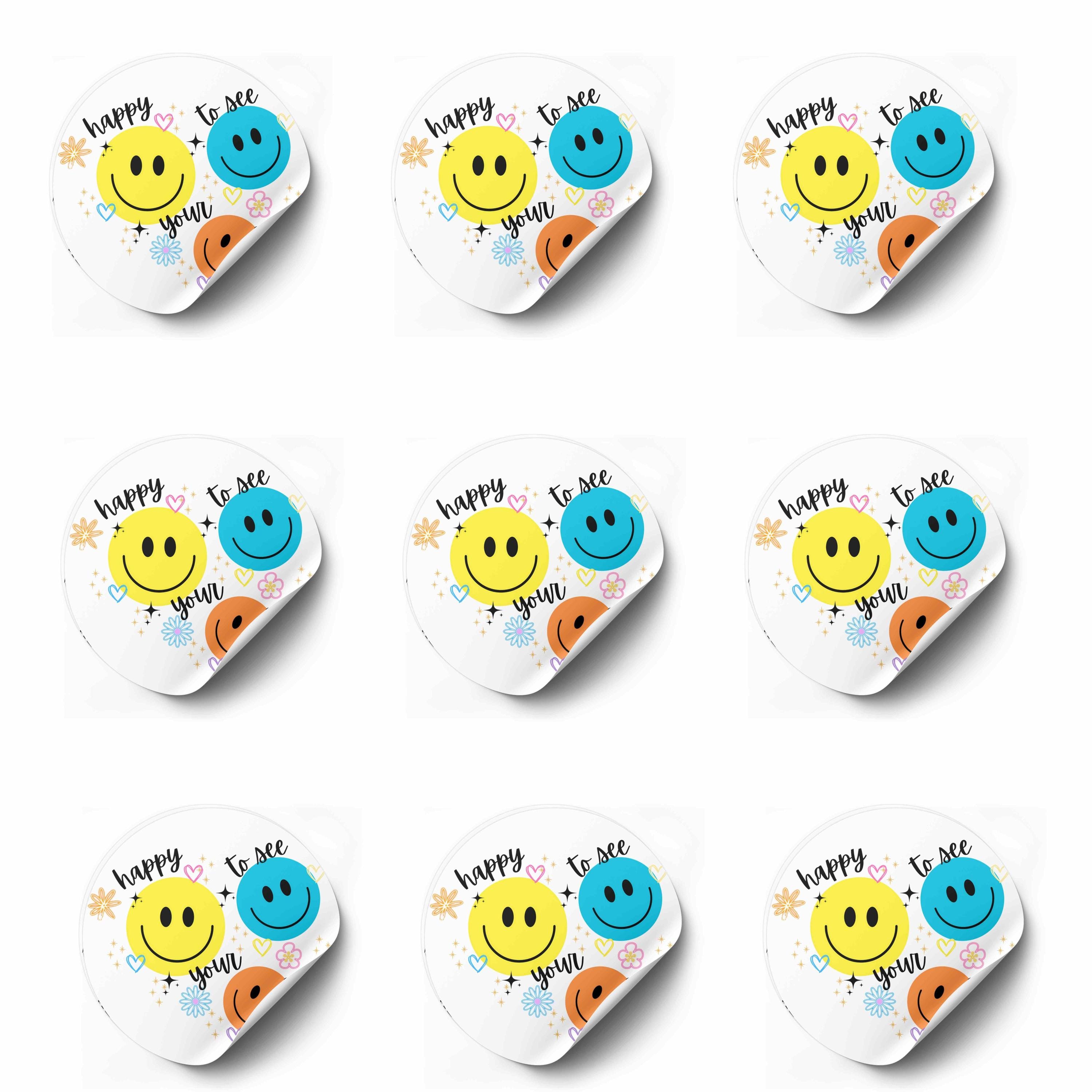 Retro Smiley Face PNG: Happy Colorful Sublimation Design (digital ...