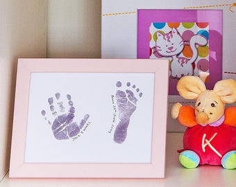 Baby Inkless Hand and Footprint Kit +  Pink Frame