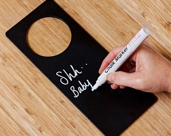 Create your own Door Hanger (chalkboard and chalkmarker)