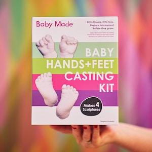 Baby Hand & Foot Casting Kit – 3D Sculptures for Newborns | DIY Memory Gift with Keepsake Box
