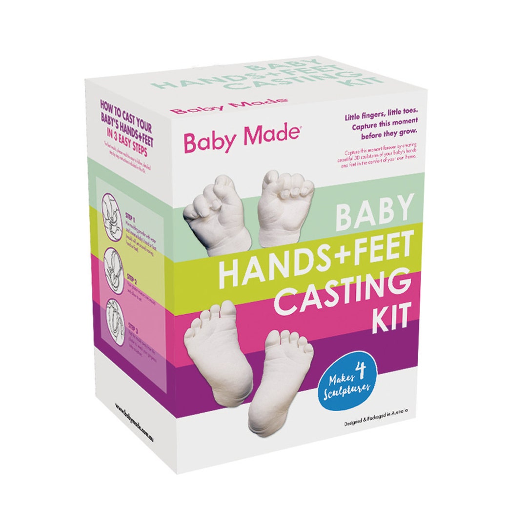 Navaris Kit de fundición de manos y pies para bebés, materiales de moldeo y  yeso para moldes 3D, incluye 2 paquetes de polvo de alginato y 2 paquetes