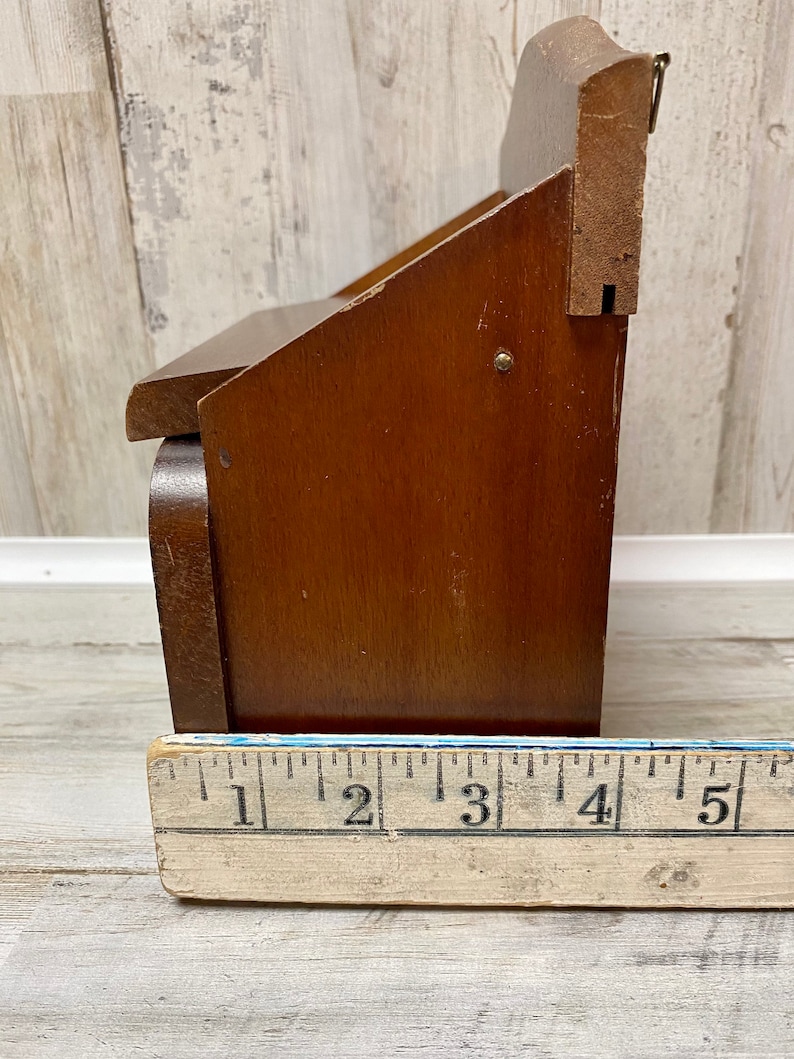 Rustic Primitive Farmhouse Kitchen Decor SPECIAL SALE **Vintage Kimco Recipe Box Wooden for Wall or Countertop Storage 1970s wall box