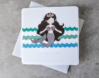 Mermaid card : Birthday wishes, birthday card