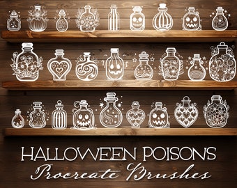 Halloween Procreate Brush -  Magic  astrology poison snake Stamps digital for iPad, procreate halloween brushes