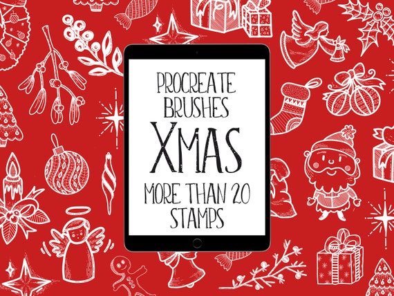 Procreate Stamps Brushes Christmas Xmas Illustration Winter - Etsy