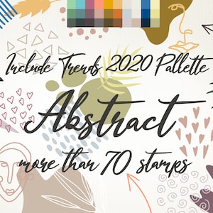 Abstract shapes brushes for Procreate - Stamps Abstract Collection digital for iPad
