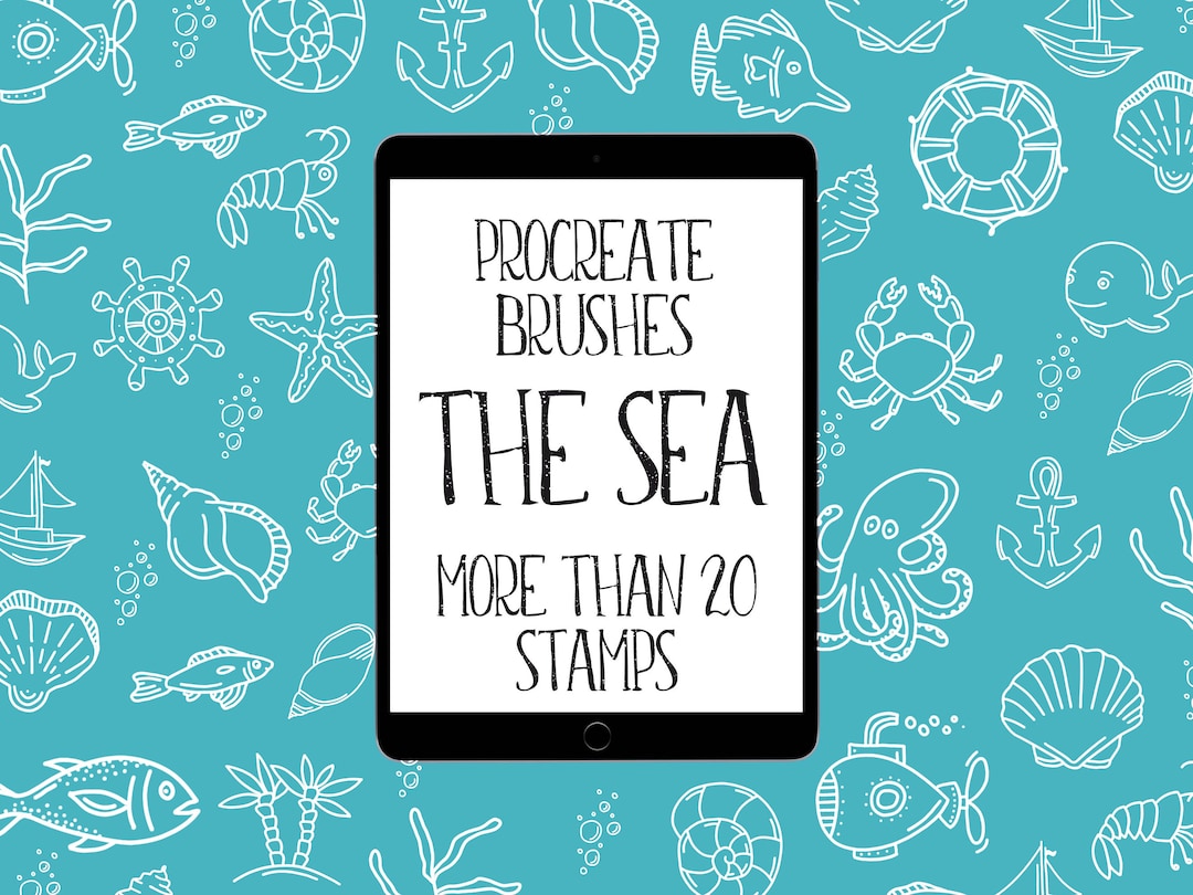 Procreate Stamps Sea Collection Digital iPad S Illustration Shell Fish ...