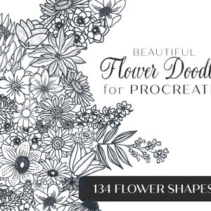 134 Blumenstempel, Procreate Blumenpinsel, Procreate Blumenstempel, Procreate Blumenstempel, FloralEs Procreate, Procreate Botanical