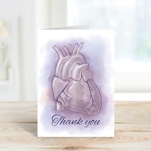Kardiologe Danke, Herz Doktor Anatomie Geschenk Beste Arzt Hinweiskarte Herzchirurg Grußkarte Grußkarte der medizinischen Schule Professor Note Card