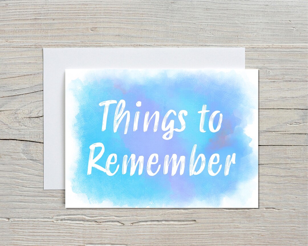 Things to Remember Note Card Packs for Doctors to Patients, Medical ...