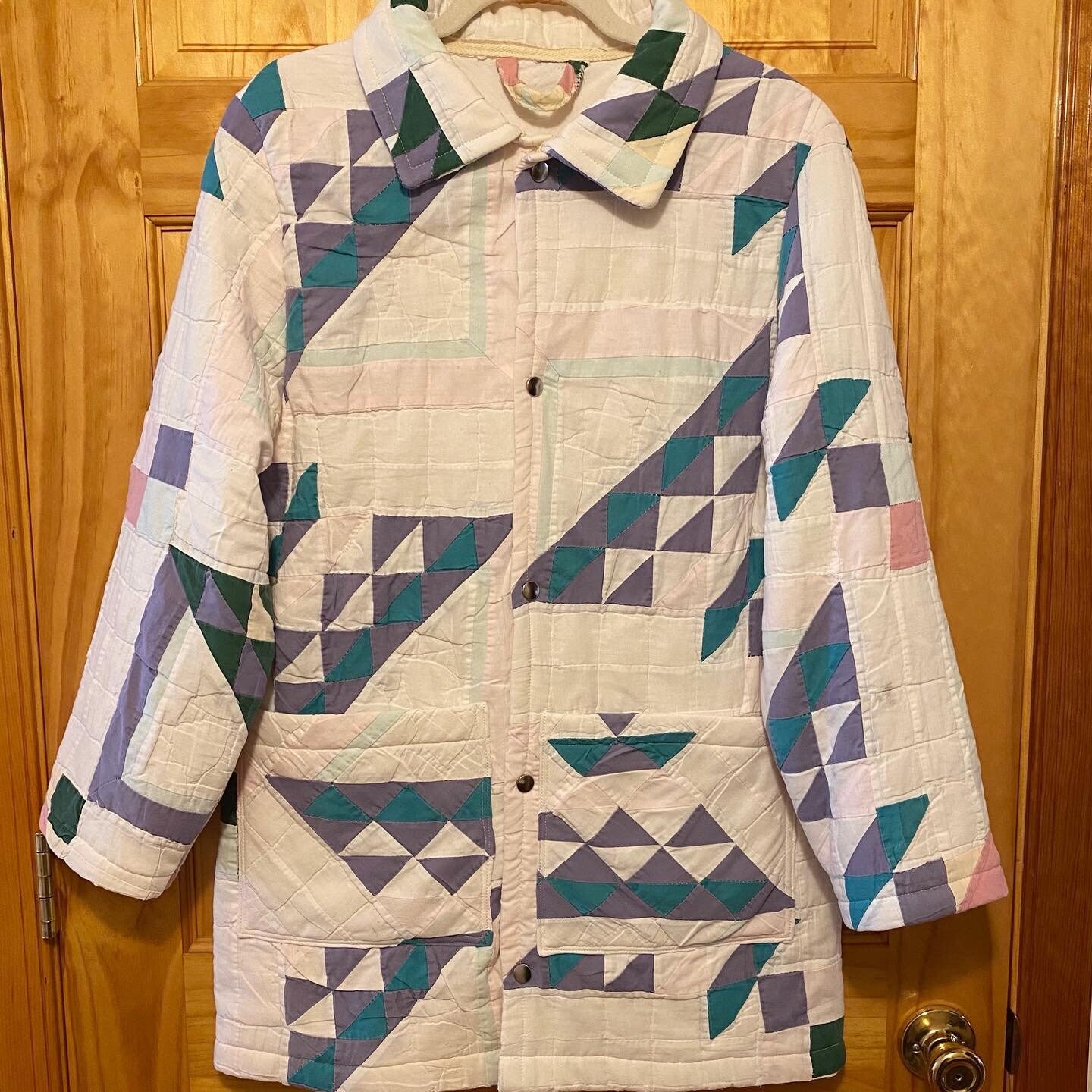 quilted tie coat