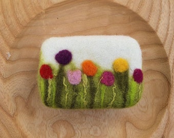 Felted soap Felted soap scented with a flower meadow