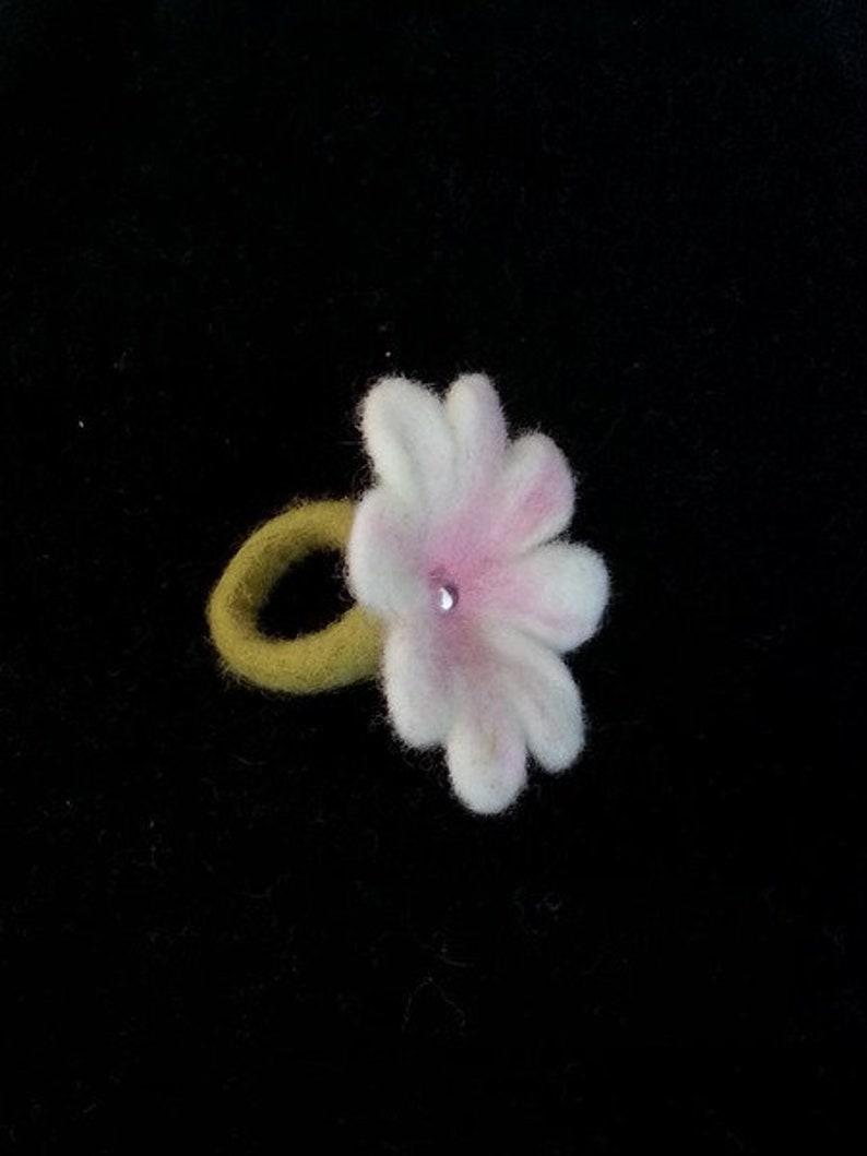 Flower ring felted image 3