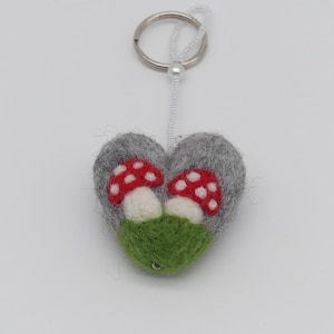 Keychain lucky guy felted