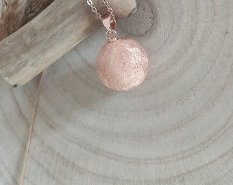 Rose gold sandblasted pregnancy bola. Future mother gift. Pregnant woman gift