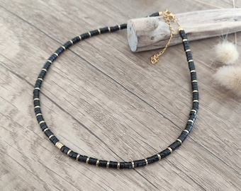 Spinel or tiger's eye necklace, Pearl necklace, Women's choker, Mother's Day gift