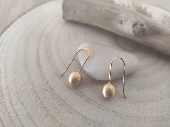 Gold-plated Silver Earrings, Sterling Silver, 925 Silver, Vermeil, Balls -  Etsy