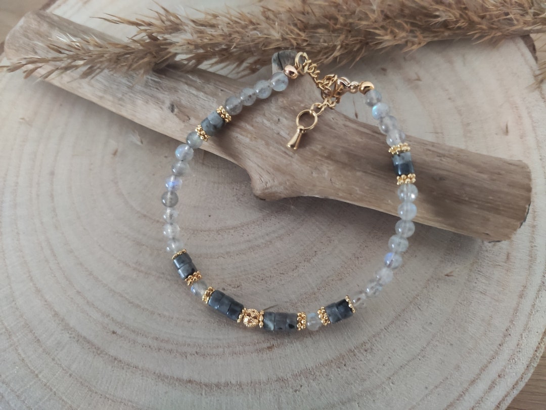 Labradorite Bracelet, Delicate Gemstone Bracelet, Women's Gift Idea ...