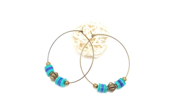 electric blue earrings green turquoise boho gift jewelry