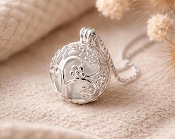 Pregnancy Bola Necklace Tree of Life Angel Pendant Baby Shower Gift Maternity Necklace Gift for Mom to Be