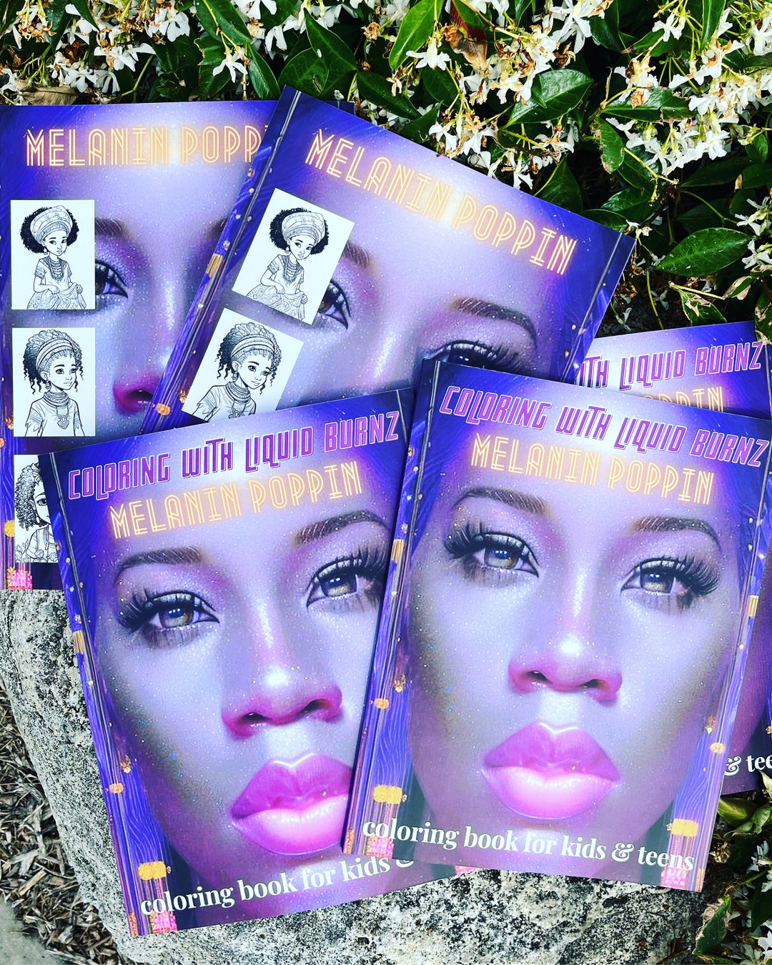 Melanin Poppin' Coloring Book for Kids &amp; Teens. Beautiful - Etsy